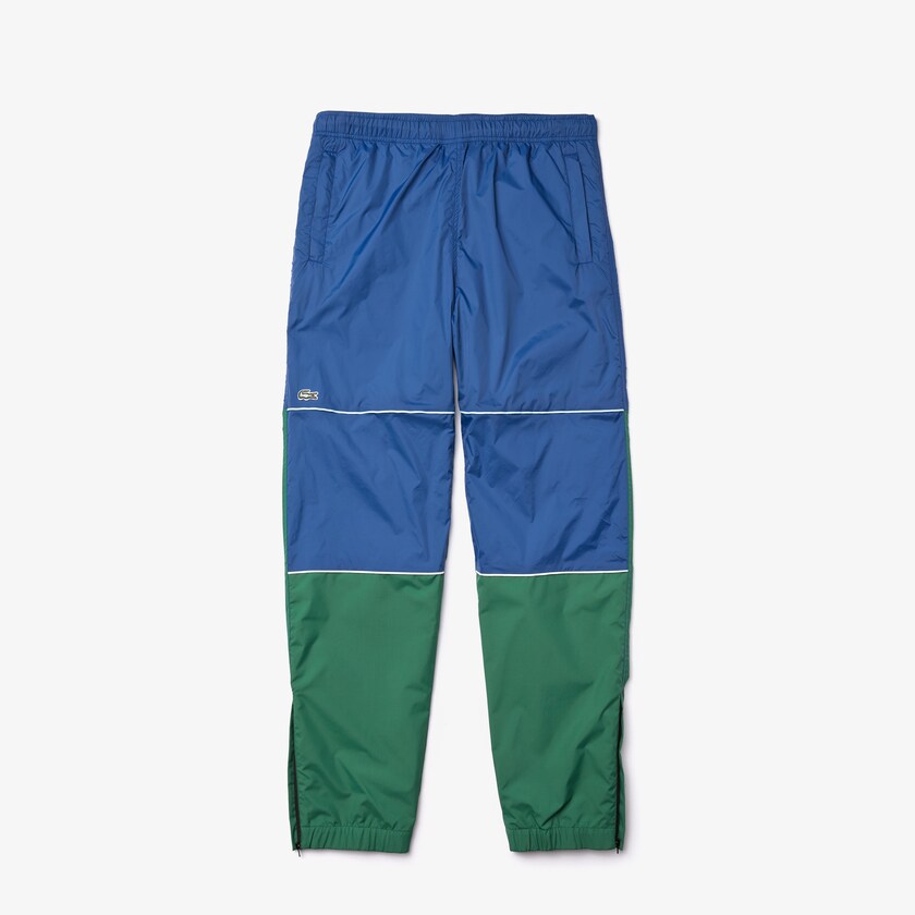 Calças Verdes Azuis Masculino Lacoste LIVE Colorblock Tracksuit XP9-04910A7