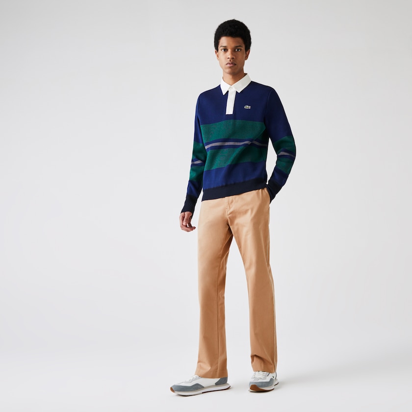 Calças Bege Masculino Lacoste LIVE Five-Pocket Chino WR5-32063Y7