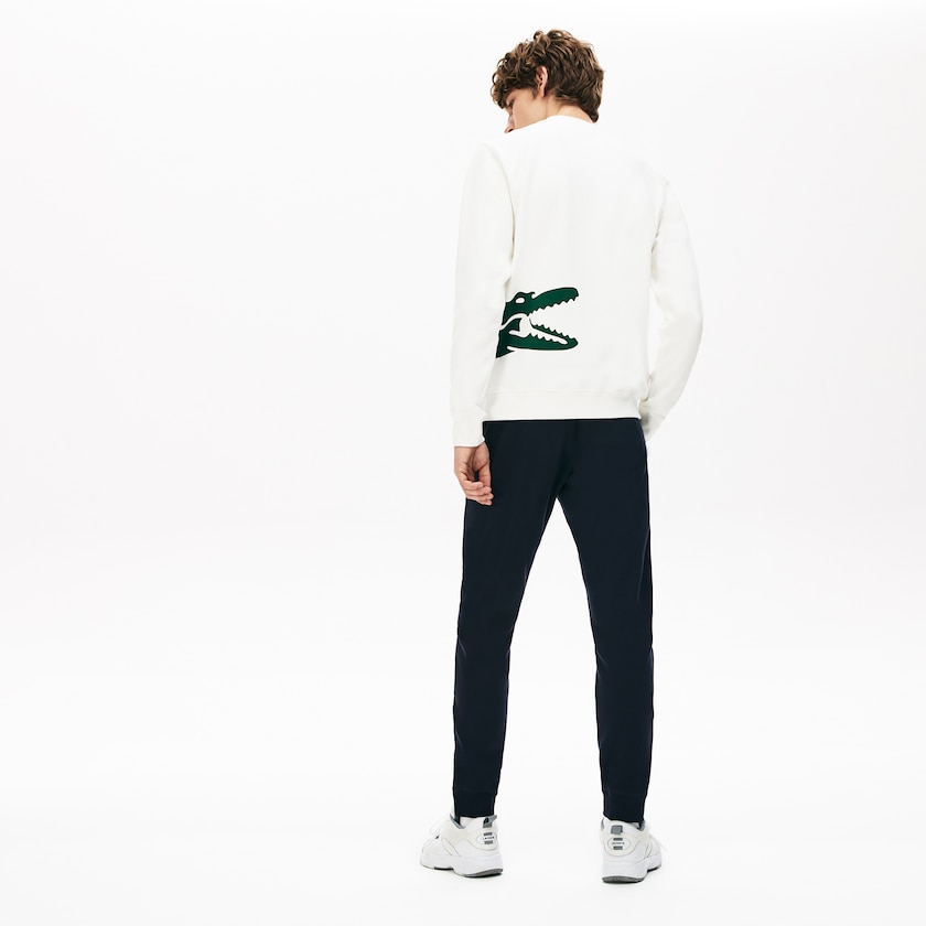 Calças Azul Marinho Azuis Caqui Verdes Masculino Lacoste Pleated Cotton-Silk Track PV8-64336R2