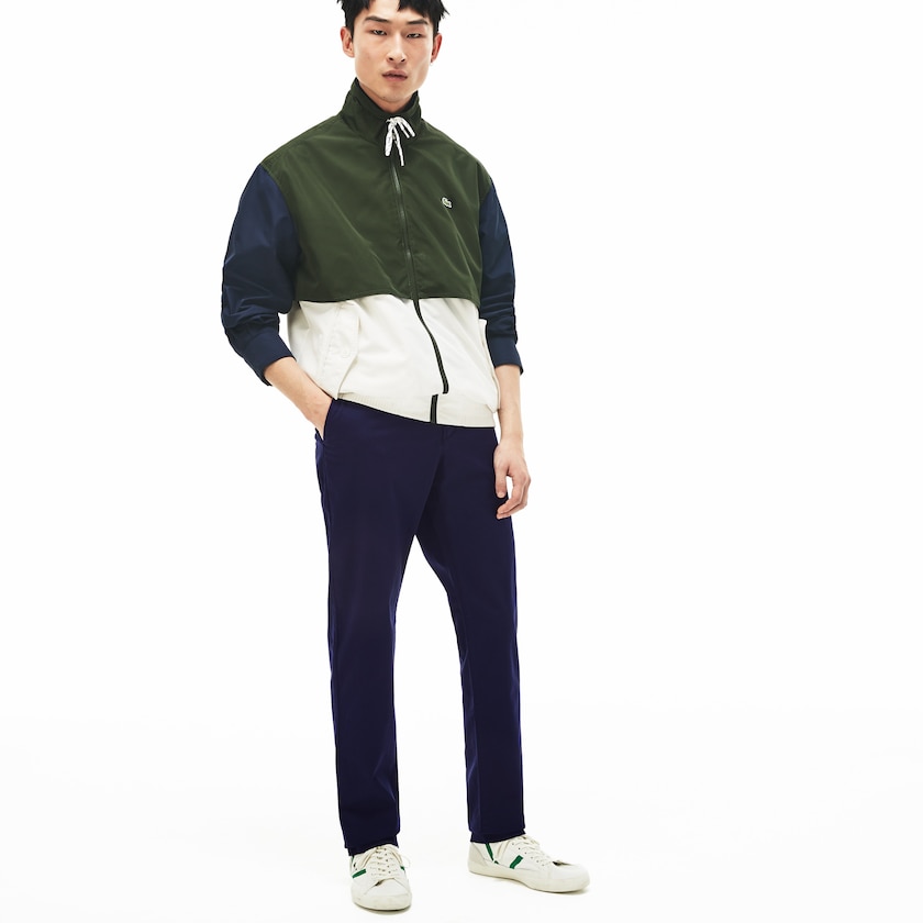 Calças Azul Marinho Azuis Masculino Lacoste Regular Fit Cotton Gabardine Chino ZG1-98189Z5