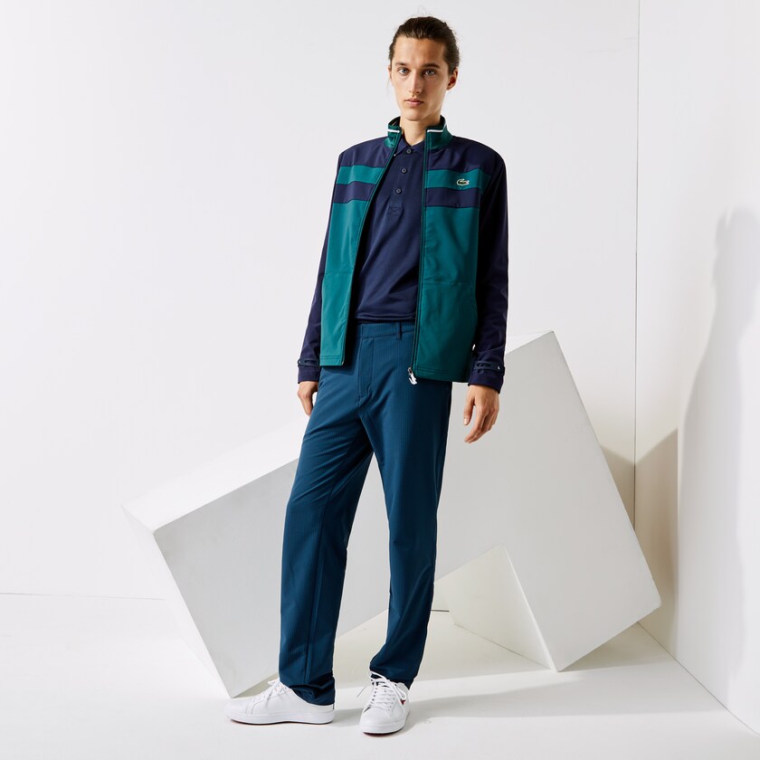 Calças Azul Marinho Azuis Verdes Masculino Lacoste SPORT Checkered Technical Golf EI3-43384X7