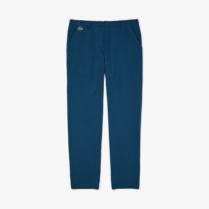 Calças Azul Marinho Azuis Verdes Masculino Lacoste SPORT Checkered Technical Golf EI3-43384X7