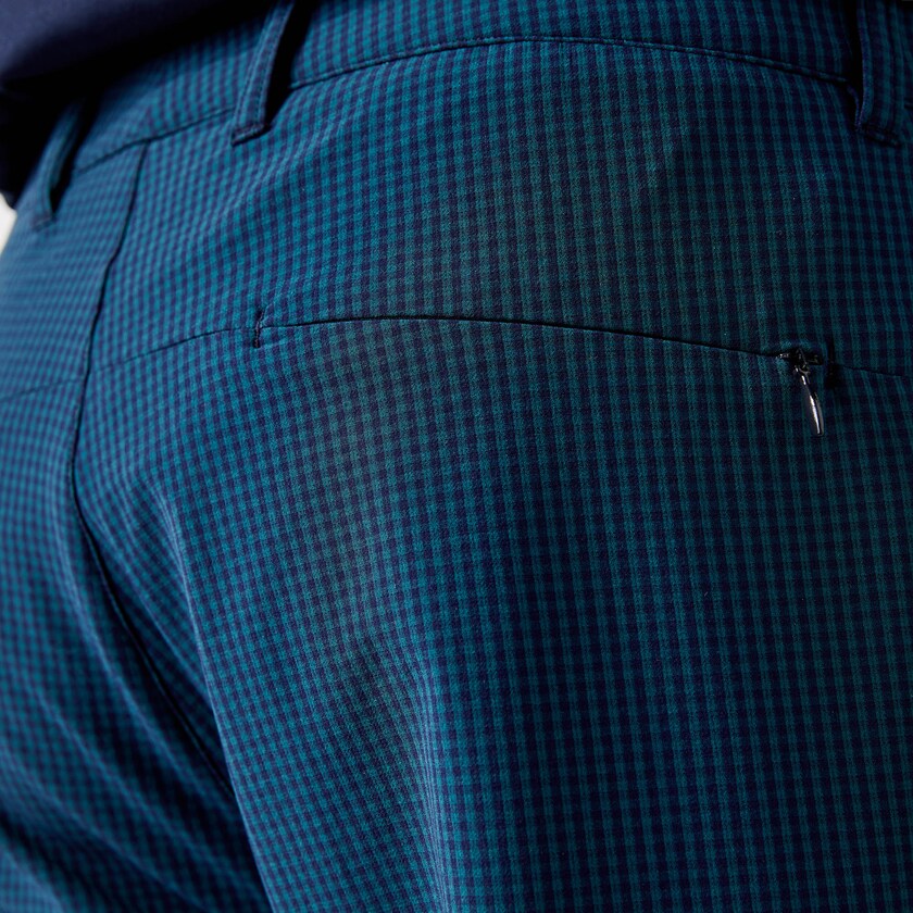 Calças Azul Marinho Azuis Verdes Masculino Lacoste SPORT Checkered Technical Golf EI3-43384X7