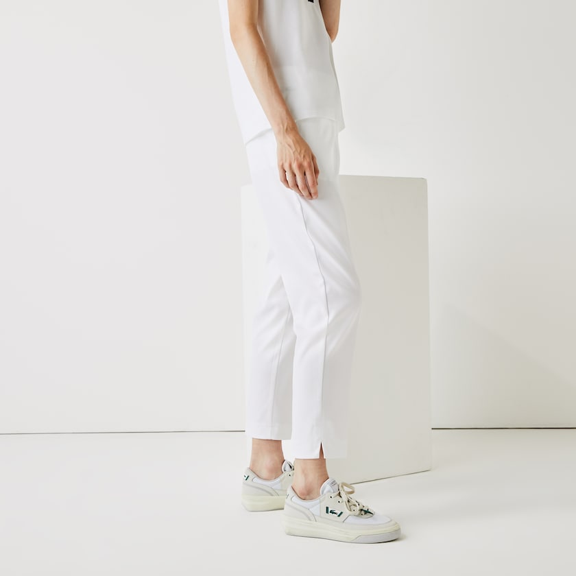 Calças Branco Feminino Lacoste SPORT Golf Pleated Tech Gabardine YA8-69326F6
