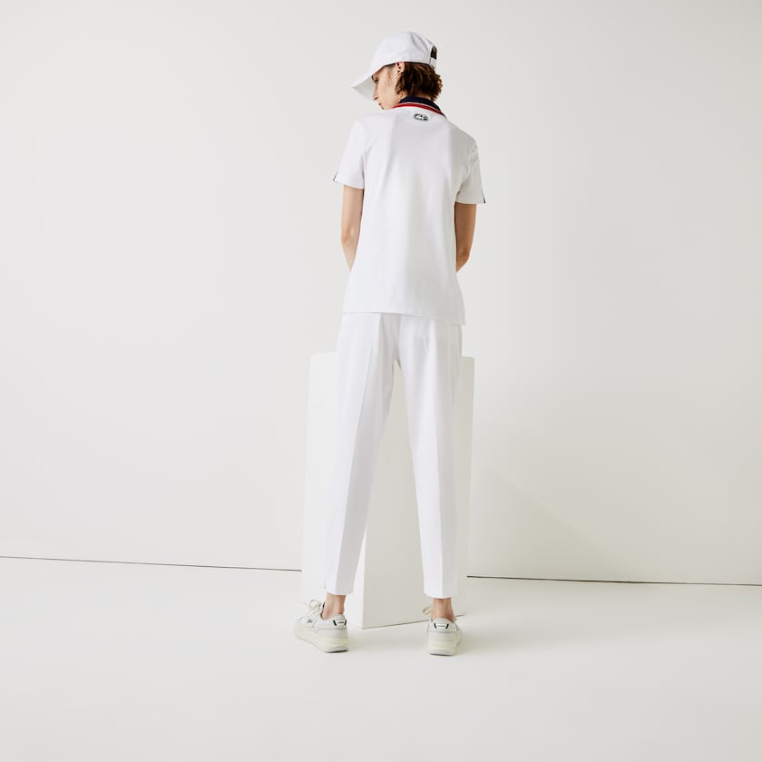 Calças Branco Feminino Lacoste SPORT Golf Pleated Tech Gabardine YA8-69326F6