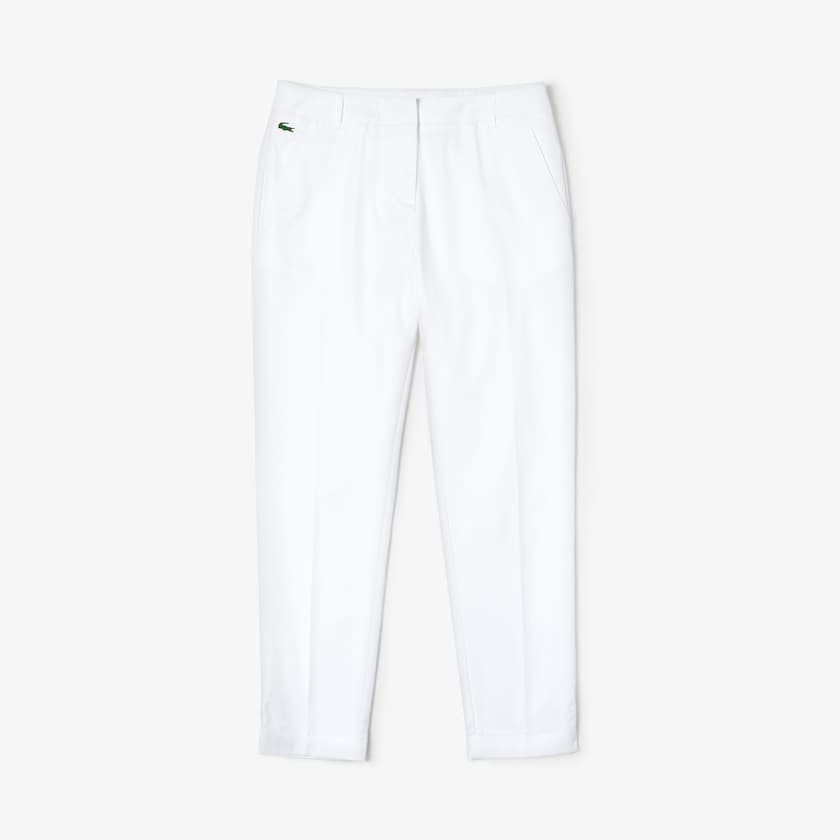Calças Branco Feminino Lacoste SPORT Golf Pleated Tech Gabardine YA8-69326F6