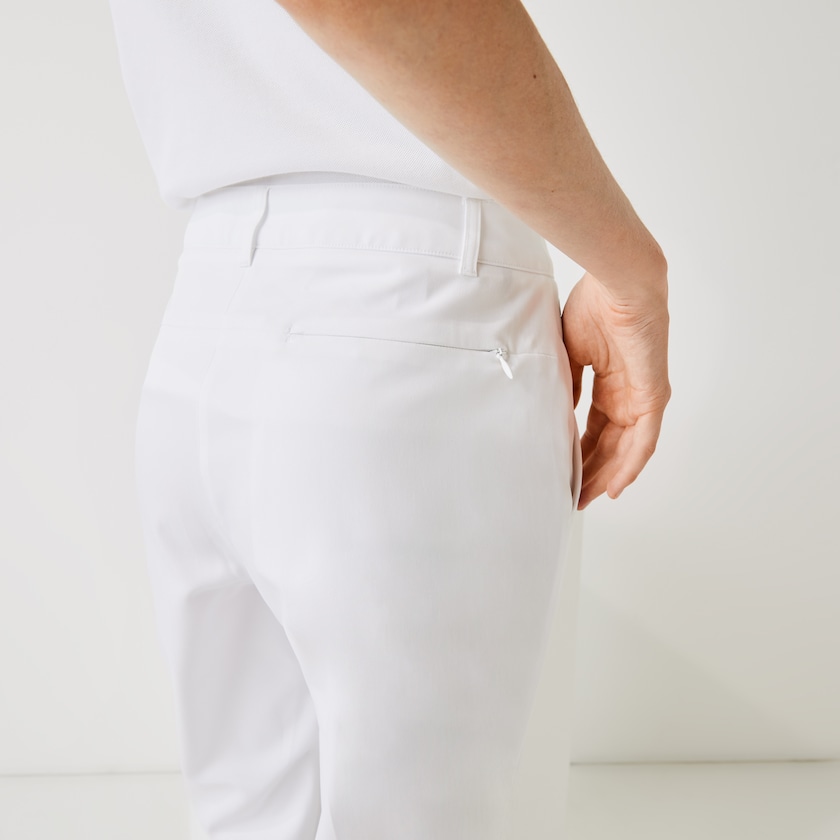 Calças Branco Feminino Lacoste SPORT Golf Pleated Tech Gabardine YA8-69326F6