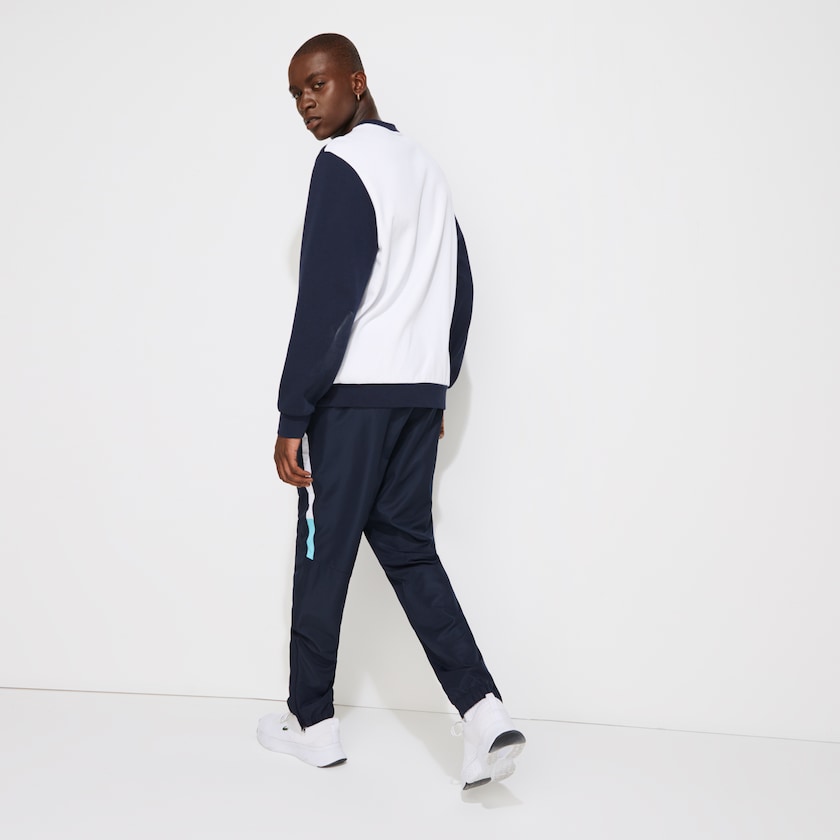 Calças Azul Marinho Azuis Branco Turquesa Azul Marinho Azuis Masculino Lacoste SPORT Lightweight Color-Block Track KE4-62366I0