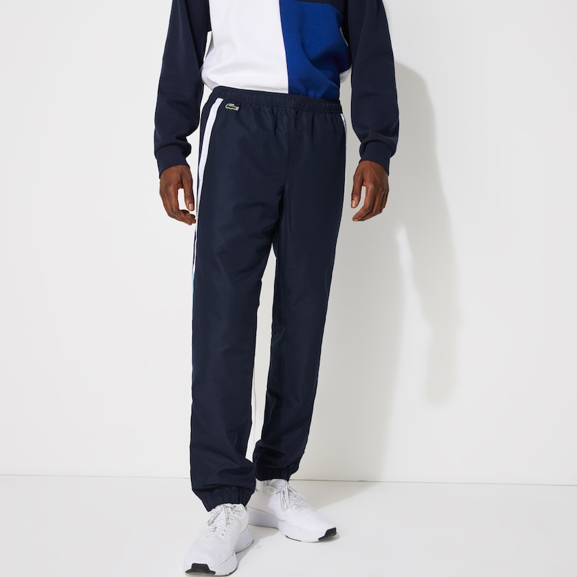 Calças Azul Marinho Azuis Branco Turquesa Azul Marinho Azuis Masculino Lacoste SPORT Lightweight Color-Block Track KE4-62366I0