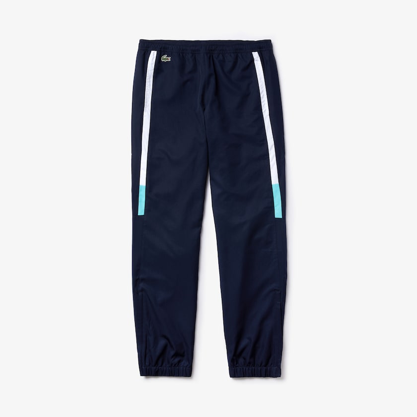 Calças Azul Marinho Azuis Branco Turquesa Azul Marinho Azuis Masculino Lacoste SPORT Lightweight Color-Block Track KE4-62366I0