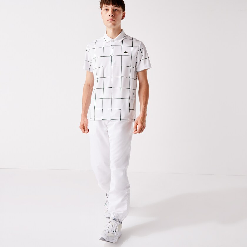 Calças Branco Masculino Lacoste SPORT Performance Side Zip Track RU4-33353Z7