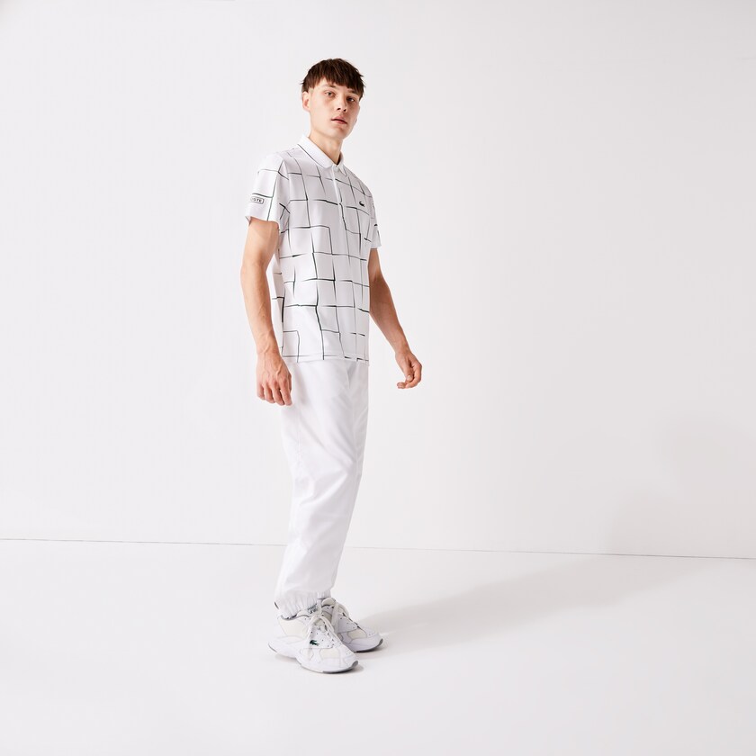 Calças Branco Masculino Lacoste SPORT Performance Side Zip Track RU4-33353Z7