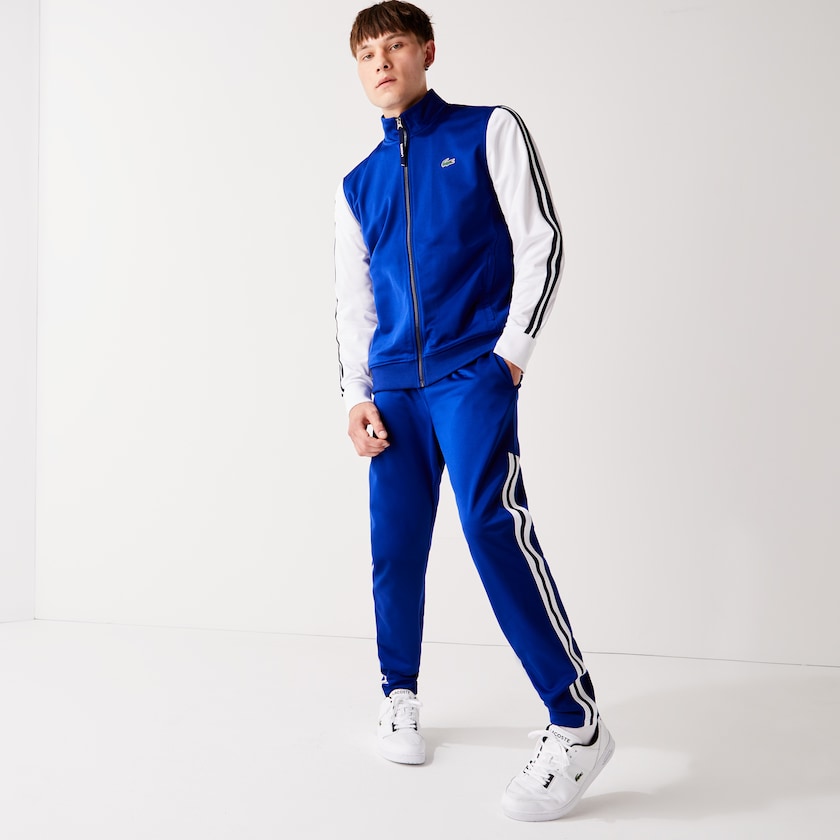 Calças Azuis Masculino Lacoste SPORT Run-resistant Jogging BA2-85588A6