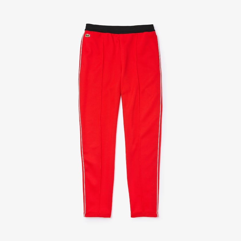 Calças Vermelhas Pretas Branco Masculino Lacoste SPORT Run-resistant Pleated Tracksuit KD8-39013O7
