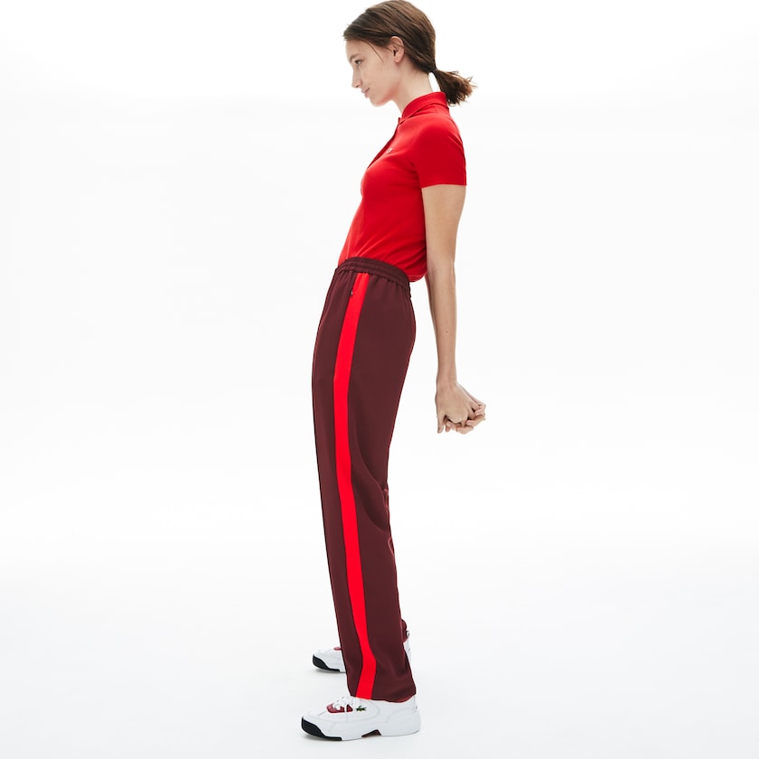 Calças Vermelhas Escuro Vermelhas Feminino Lacoste Side-Stripe Track PH0-93339W8