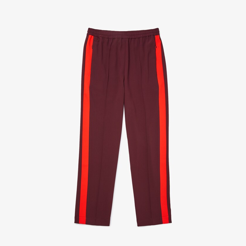 Calças Vermelhas Escuro Vermelhas Feminino Lacoste Side-Stripe Track PH0-93339W8