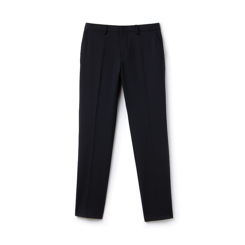 Calças Azul Marinho Azuis Masculino Lacoste Slim Fit Stretch Twill Chino PL3-17801H1