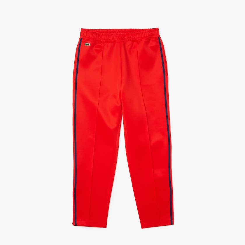 Calças Vermelhas Azuis Vermelhas Feminino Lacoste Straight Cut Contrast Bands Tracksuit RR5-46904L8