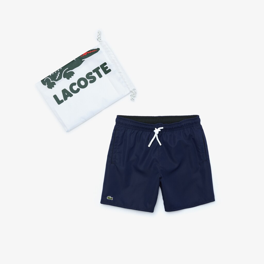 Calção Azul Marinho Azuis Pretas Criança Lacoste Classic Swim Trunks LI7-92269L1