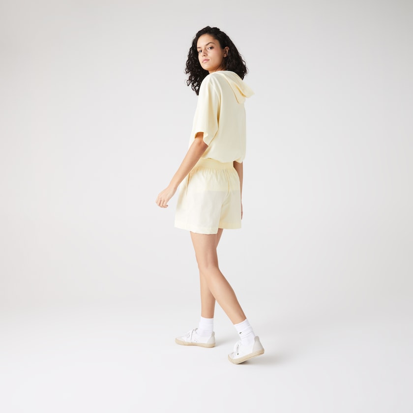 Calção Amarelas Feminino Lacoste Light Cotton Poplin BU4-63756F2