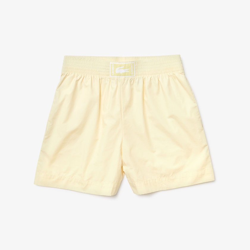 Calção Amarelas Feminino Lacoste Light Cotton Poplin BU4-63756F2