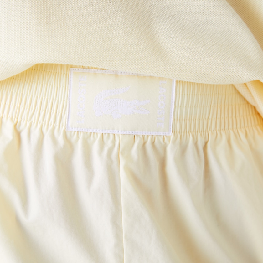 Calção Amarelas Feminino Lacoste Light Cotton Poplin BU4-63756F2