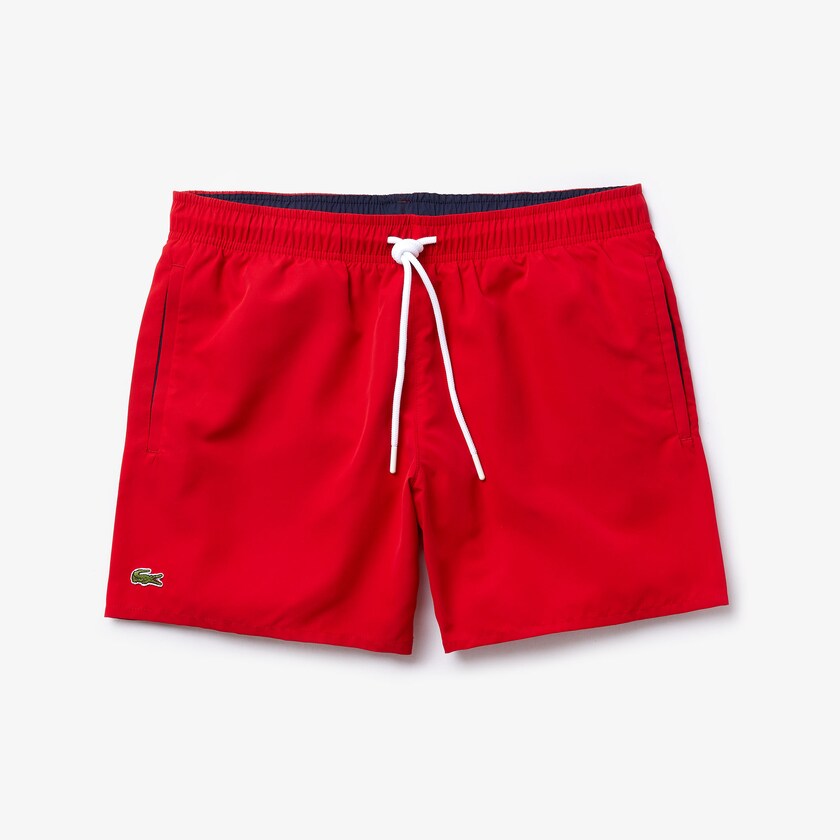 Calção Vermelhas Azul Marinho Azuis Masculino Lacoste Light Quick-Dry Swim QN0-98819Z0