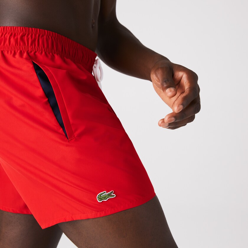 Calção Vermelhas Azul Marinho Azuis Masculino Lacoste Light Quick-Dry Swim QN0-98819Z0