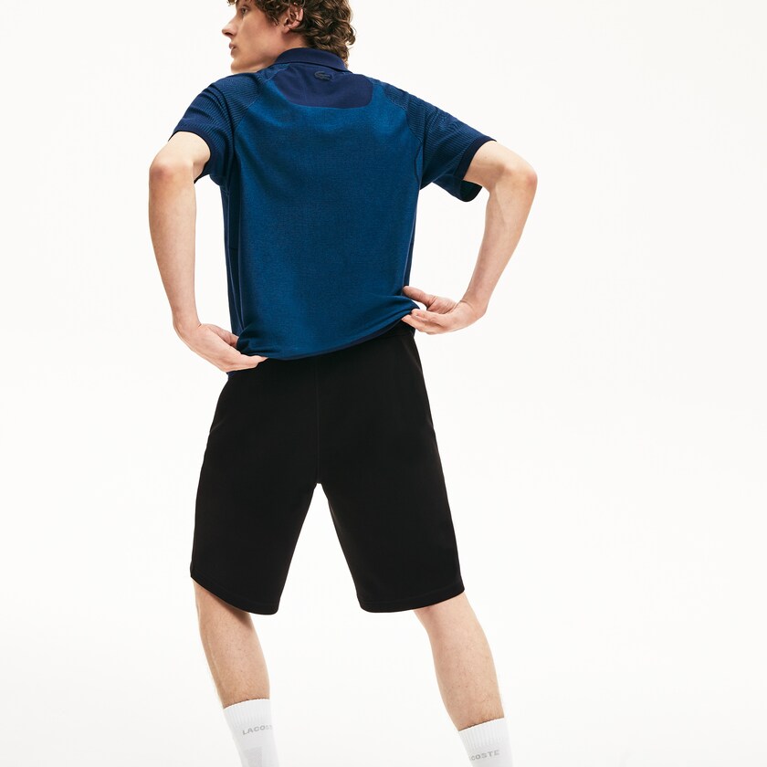 Calção Pretas Masculino Lacoste Motion Stretch Cotton Bermuda MD9-52525E3