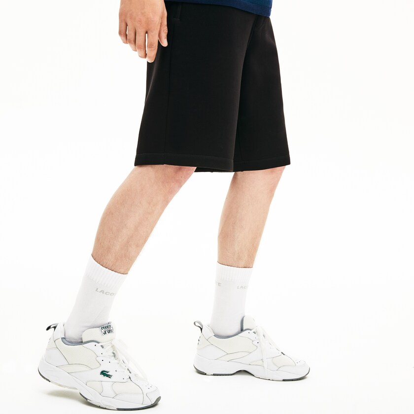 Calção Pretas Masculino Lacoste Motion Stretch Cotton Bermuda MD9-52525E3