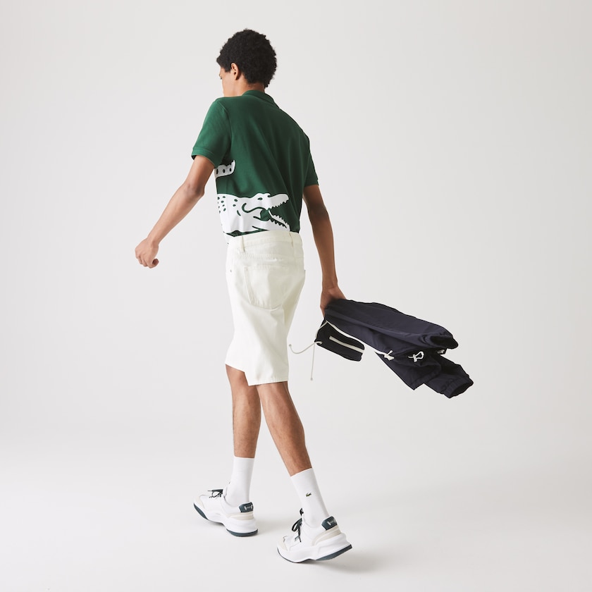 Calção Branco Masculino Lacoste Regular Fit Five-Pocket Denim XF6-86808H2