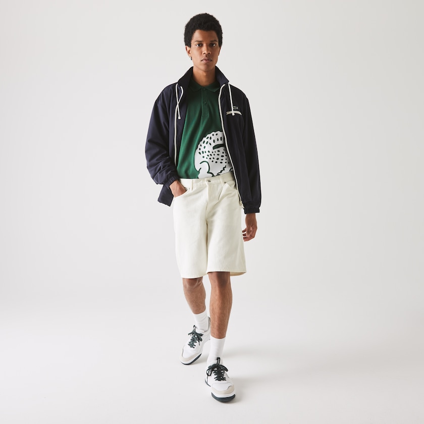 Calção Branco Masculino Lacoste Regular Fit Five-Pocket Denim XF6-86808H2