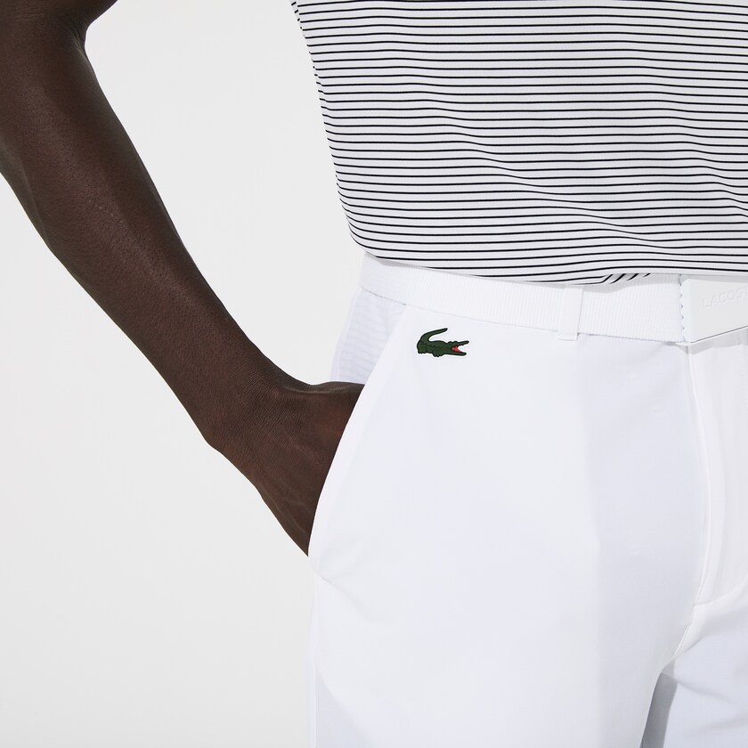 Calção Branco Masculino Lacoste SPORT Breathable Stretch Golf Bermudas DI6-59295O4
