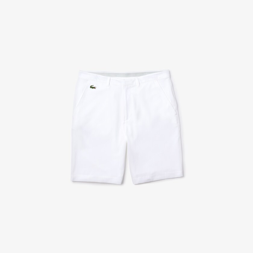 Calção Branco Masculino Lacoste SPORT Breathable Stretch Golf Bermudas DI6-59295O4