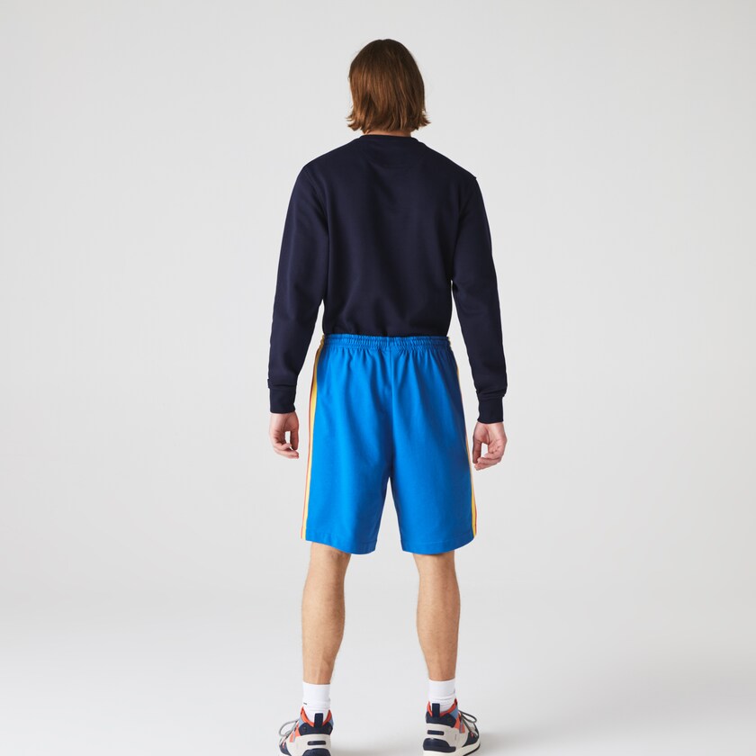 Calção Azuis Amarelas Vermelhas Azul Marinho Azuis Branco Masculino Lacoste SPORT Contrast Band Fleece QU2-73007S1