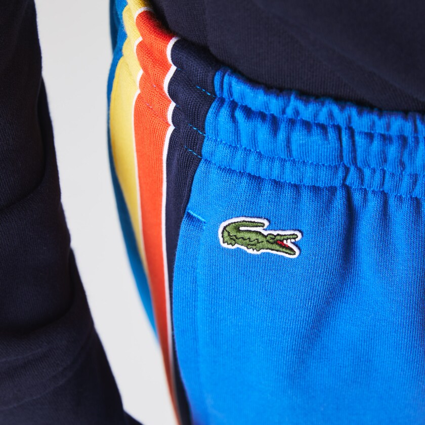 Calção Azuis Amarelas Vermelhas Azul Marinho Azuis Branco Masculino Lacoste SPORT Contrast Band Fleece QU2-73007S1