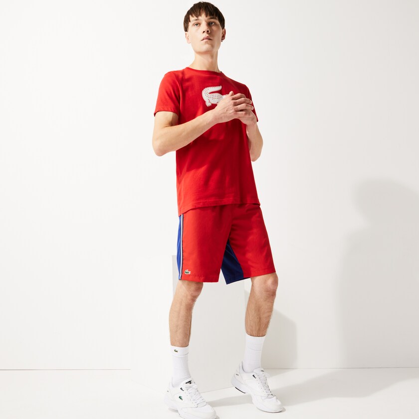 Calção Vermelhas Azuis Masculino Lacoste SPORT Contrast Band Two-Tone Lightweight NG2-89688P4