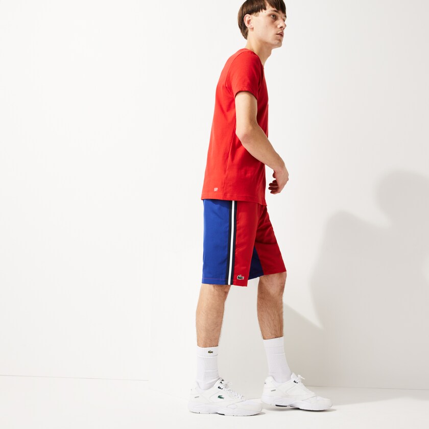 Calção Vermelhas Azuis Masculino Lacoste SPORT Contrast Band Two-Tone Lightweight NG2-89688P4
