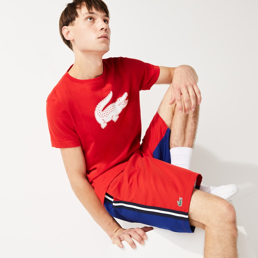 Calção Vermelhas Azuis Masculino Lacoste SPORT Contrast Band Two-Tone Lightweight NG2-89688P4