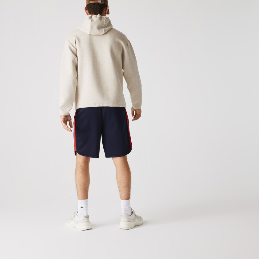 Calção Azul Marinho Azuis Vermelhas Masculino Lacoste SPORT Contrast Bands Cotton Blend IF9-24932W9