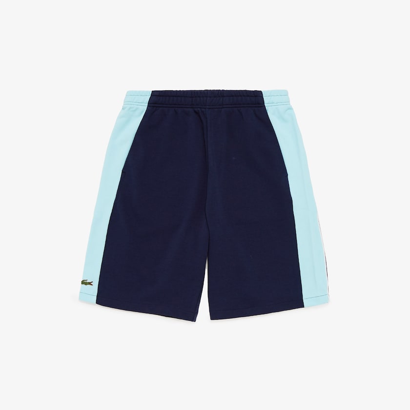 Calção Azul Marinho Azuis Turquesa Branco Masculino Lacoste SPORT Miami Open Colorblock Fleece UA5-15801Z6