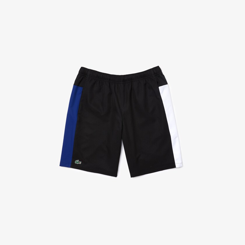Calção Pretas Azuis Branco Azuis Masculino Lacoste SPORT Two-Ply Colorblock Tennis NQ1-45934Q2