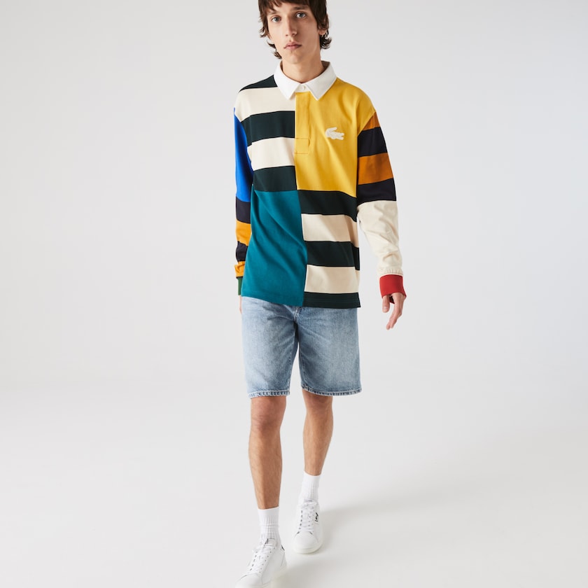 Calção Azuis Masculino Lacoste Slim Fit Cotton Denim Bermuda IX7-79937Y6