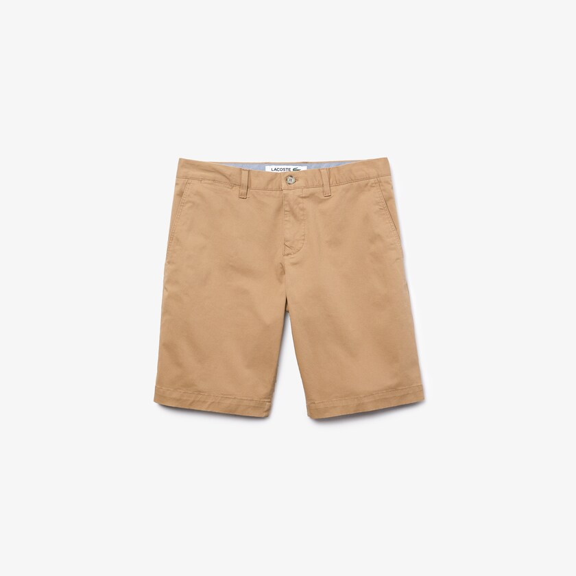Calção Bege Masculino Lacoste Slim Fit Stretch Gabardine RV0-16841W6