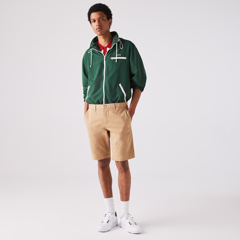 Calção Bege Masculino Lacoste Slim Fit Stretch Gabardine RV0-16841W6