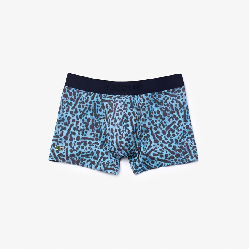 Calção Branco Masculino Lacoste x National Geographic Polyester Trunk NL4-95639T4