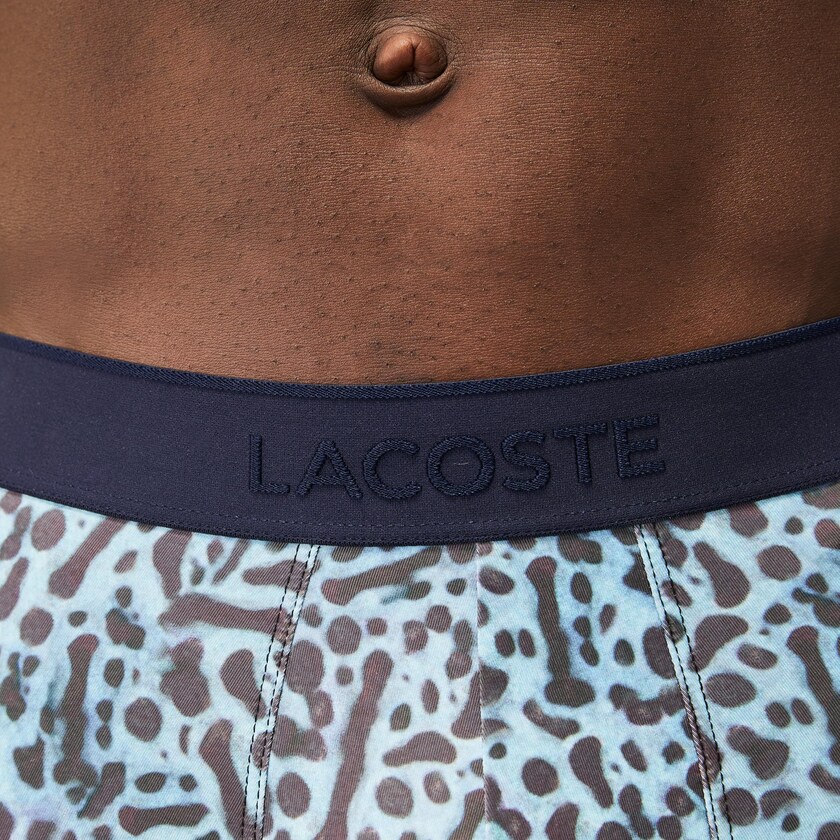 Calção Branco Masculino Lacoste x National Geographic Polyester Trunk NL4-95639T4