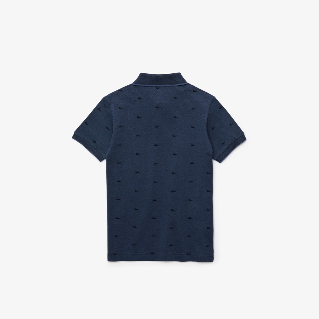 Camisa Polo Azuis Azul Marinho Azuis Criança Lacoste Allover Croc-Print OM1-75497N3