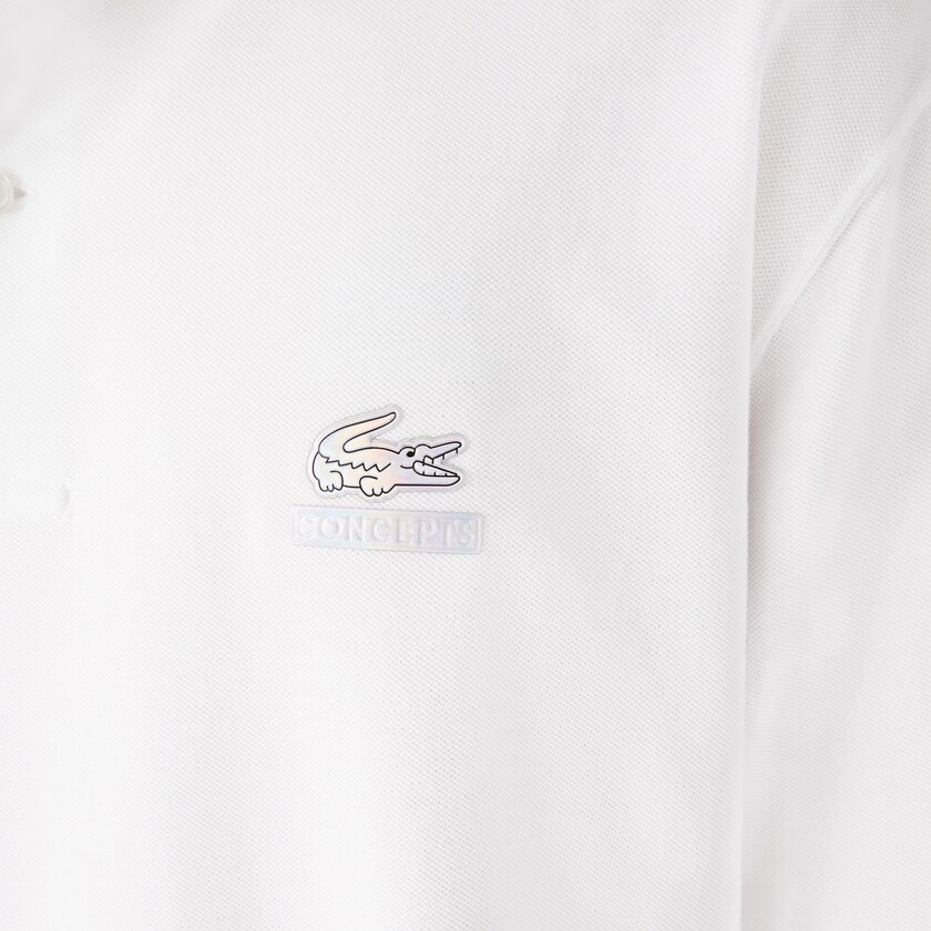Camisa Polo Branco Masculino Lacoste CONCEPTS Collaboration Relaxed QG4-89018G5