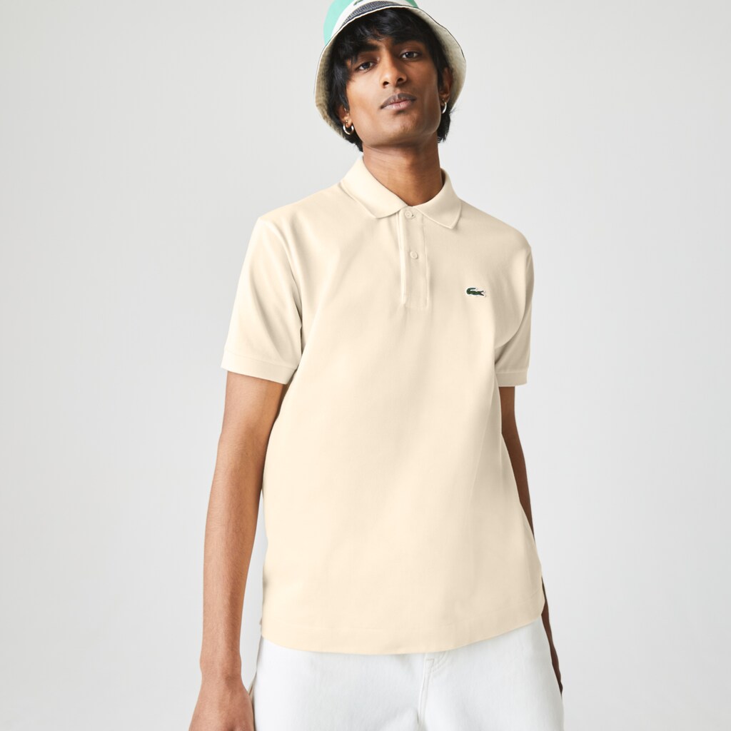 Camisa Polo Bege Masculino Lacoste Classic Fit L.12.12 JN6-58525R0